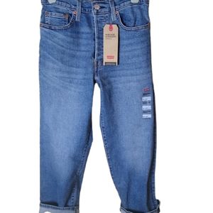 Levis Rib Cage Jeans 27x27 High Waist 12" Rise Button Fly NWT